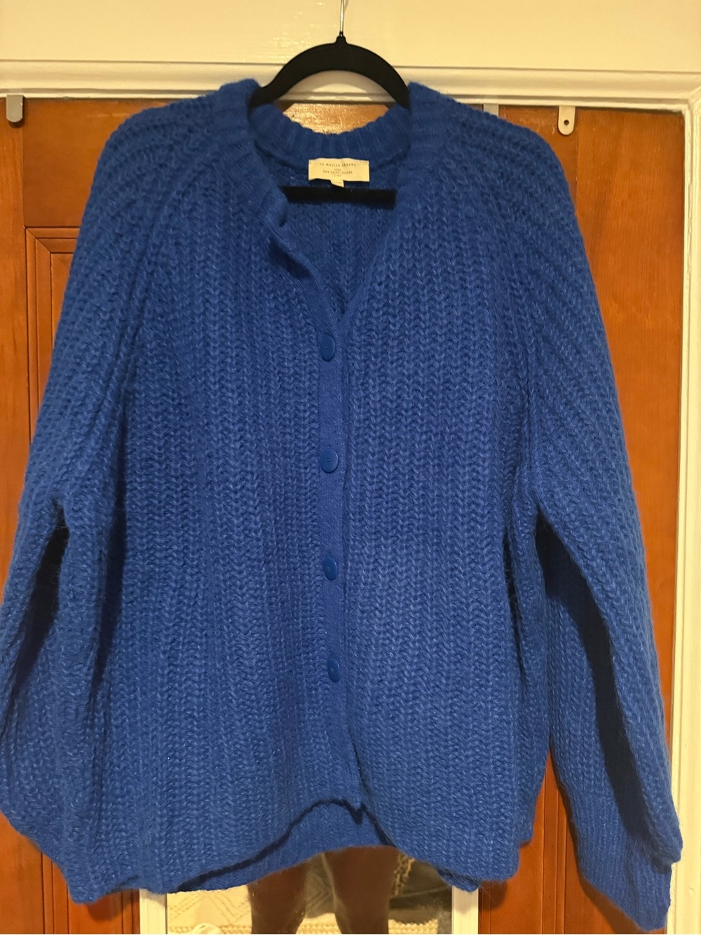 NWOT Sezane Emile Cardigan Electric Blue - Size XXXL